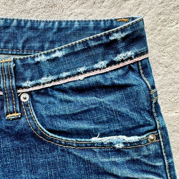 Made-in-Italy DSQUARED2 Selvedge Denim LOGO Jean SHORTS Size 48 EUR | 32 US - Picture 8 of 15
